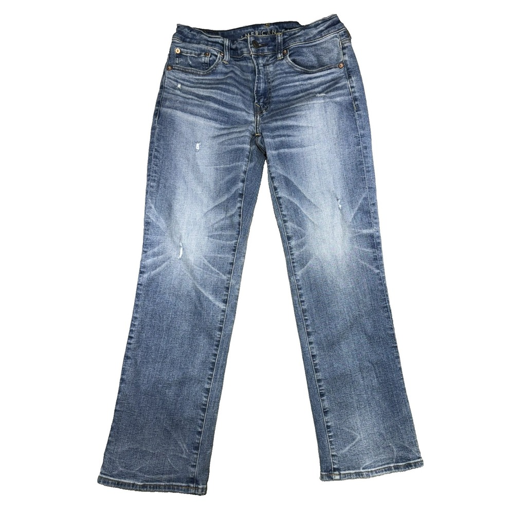 American Eagle Original Bootcut Jeans Dark Wash Denim AirFlex 29x30 Whiskering